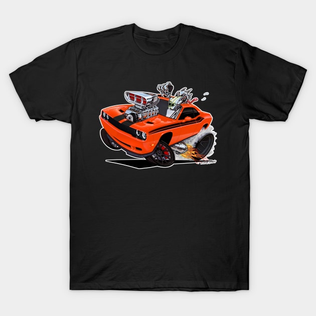 HELL CAT Dodge Challenger T-Shirt by vincecrain